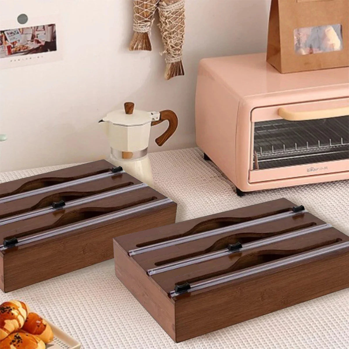 Wrapneat - 3 in 1 Wrap Organizer with Cutter and Labels