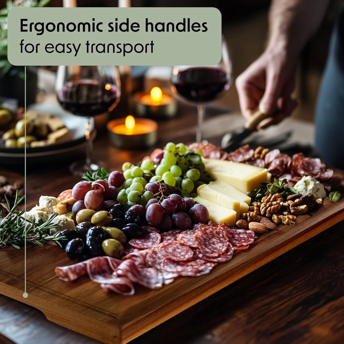 Acacia Wood Cutting Board Set of 3 | Non-Toxic Cutting Board