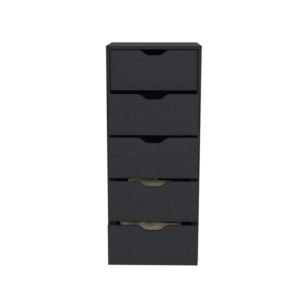 Five Drawer Dresser - Black Finish