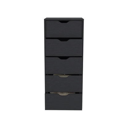 Five Drawer Dresser - Black Finish
