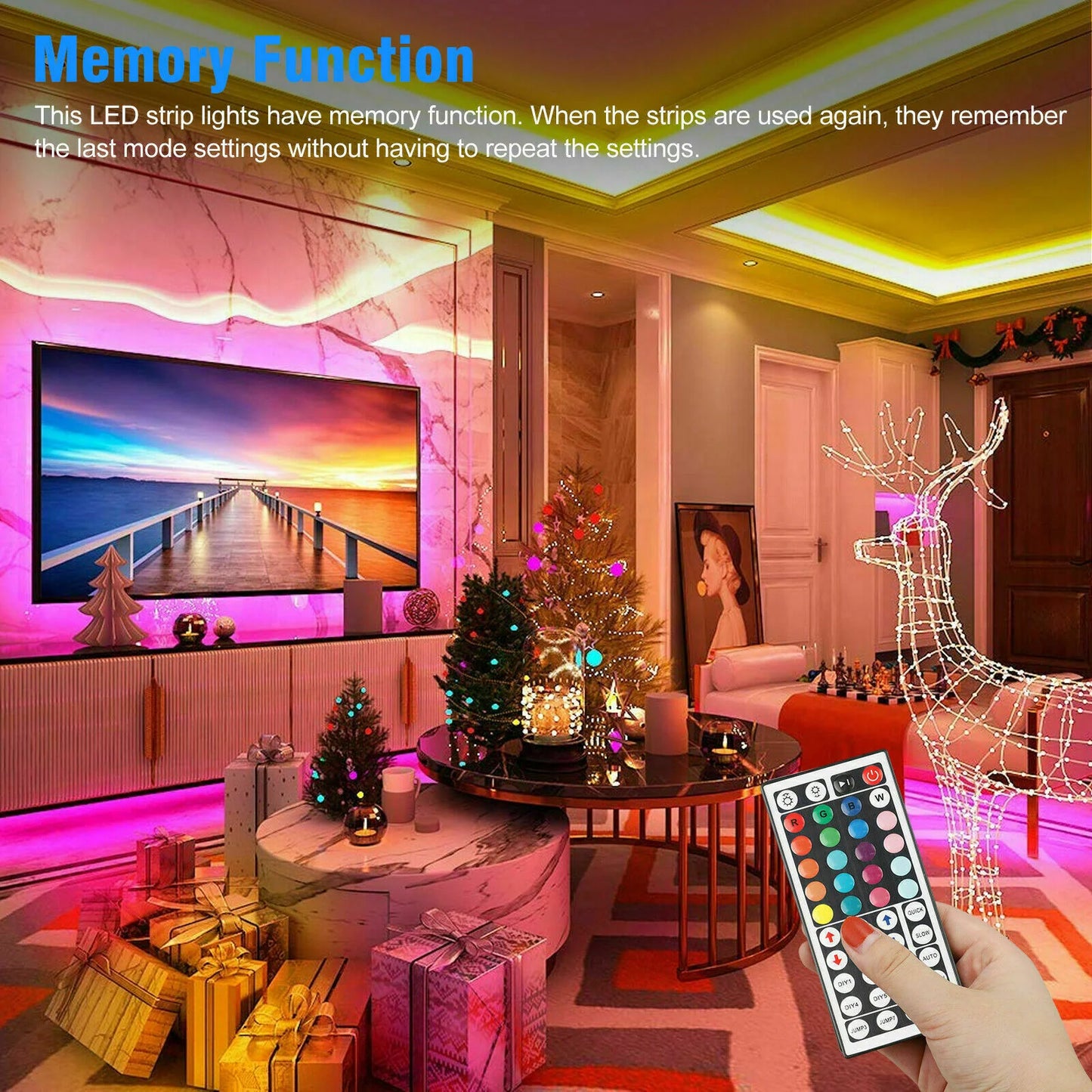 32FT LED Strip Lights - Waterproof for Indoor Outdoor Use