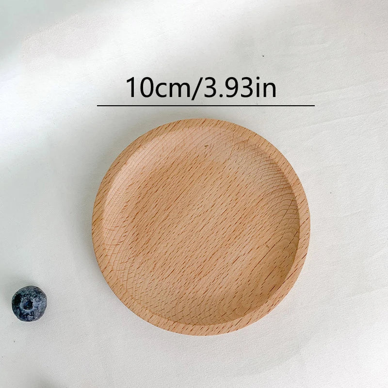 Round Wood Dish - Tray for Home Decoration