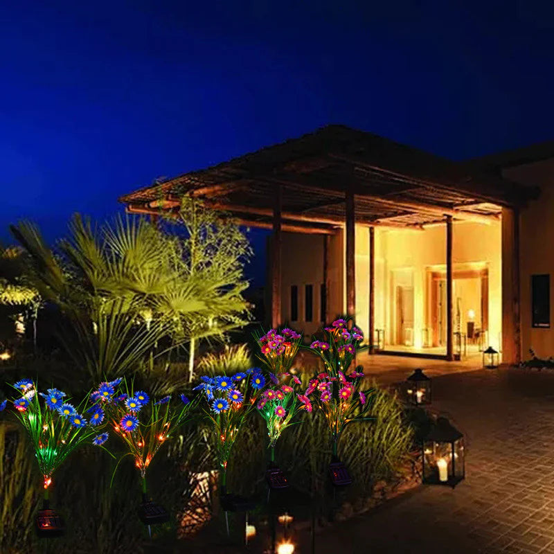 Solar Garden Lights LED Flower Stake Lamp - Waterproof Patio Decor