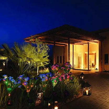 Solar Garden Lights LED Flower Stake Lamp - Waterproof Patio Decor