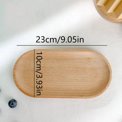 Round Wood Dish - Tray for Home Decoration