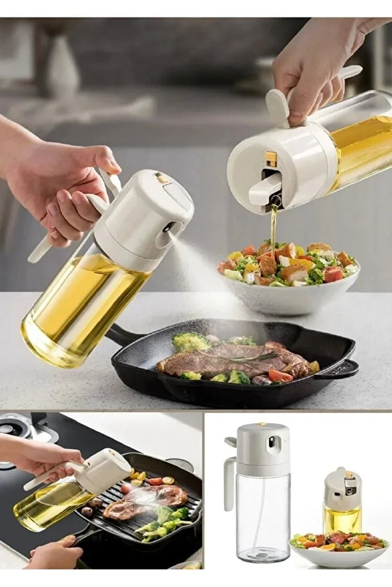 Glass Oil Spray Bottle - Cooking Oil Dispenser