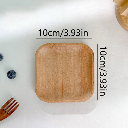 Round Wood Dish - Tray for Home Decoration