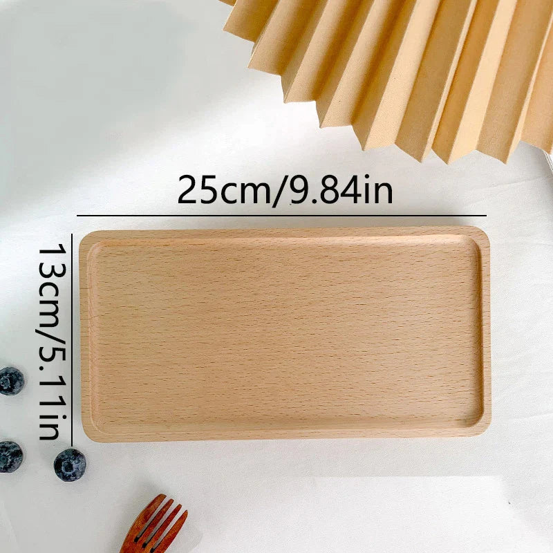 Round Wood Dish - Tray for Home Decoration