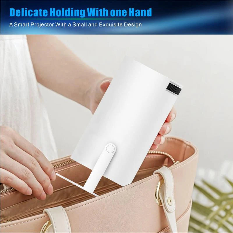 Portable Projector with Remote Control - Wifi Bluetooth-Compatible