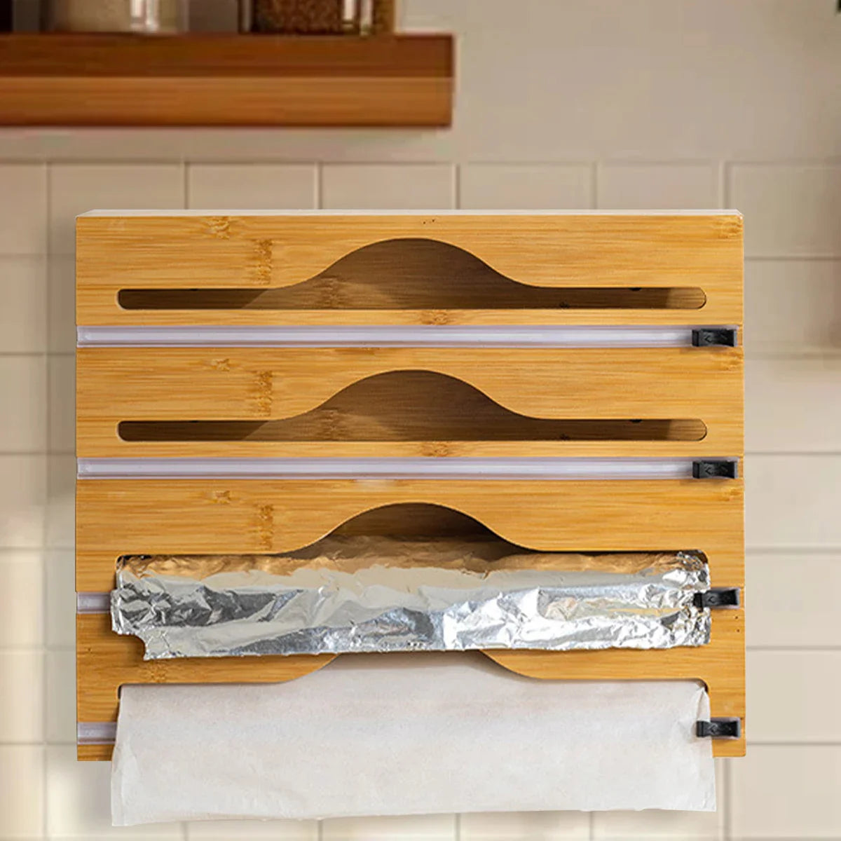 Wrapneat - 3 in 1 Wrap Organizer with Cutter and Labels