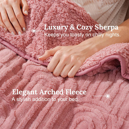 Pink Cotton blue Weighted Blanket for Adults Queen Size