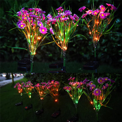 Solar Garden Lights LED Flower Stake Lamp - Waterproof Patio Decor