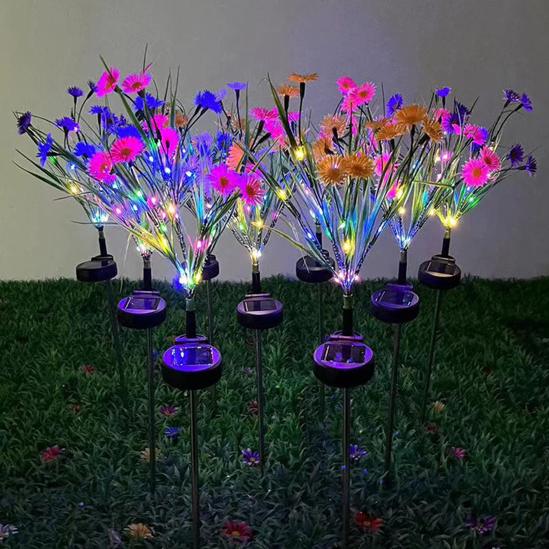 Solar Garden Lights LED Flower Stake Lamp - Waterproof Patio Decor