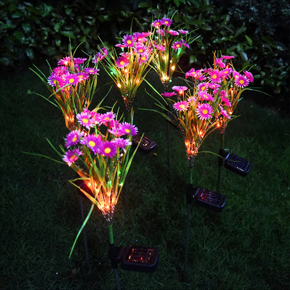 Solar Garden Lights LED Flower Stake Lamp - Waterproof Patio Decor