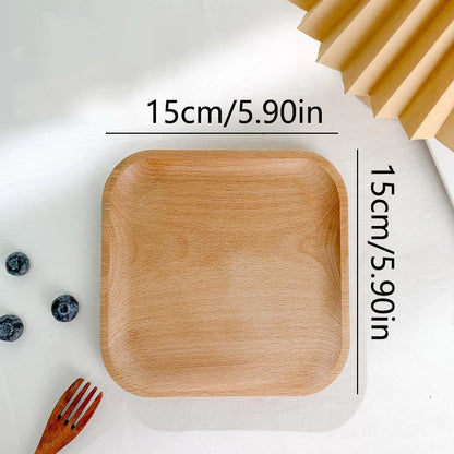 Round Wood Dish - Tray for Home Decoration