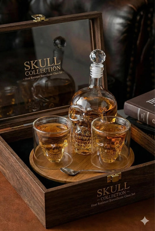 Skull Whiskey Decanter Set
