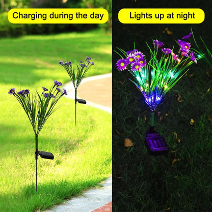 Solar Garden Lights LED Flower Stake Lamp - Waterproof Patio Decor