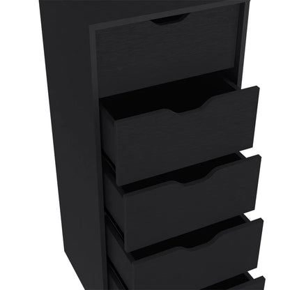 Five Drawer Dresser - Black Finish