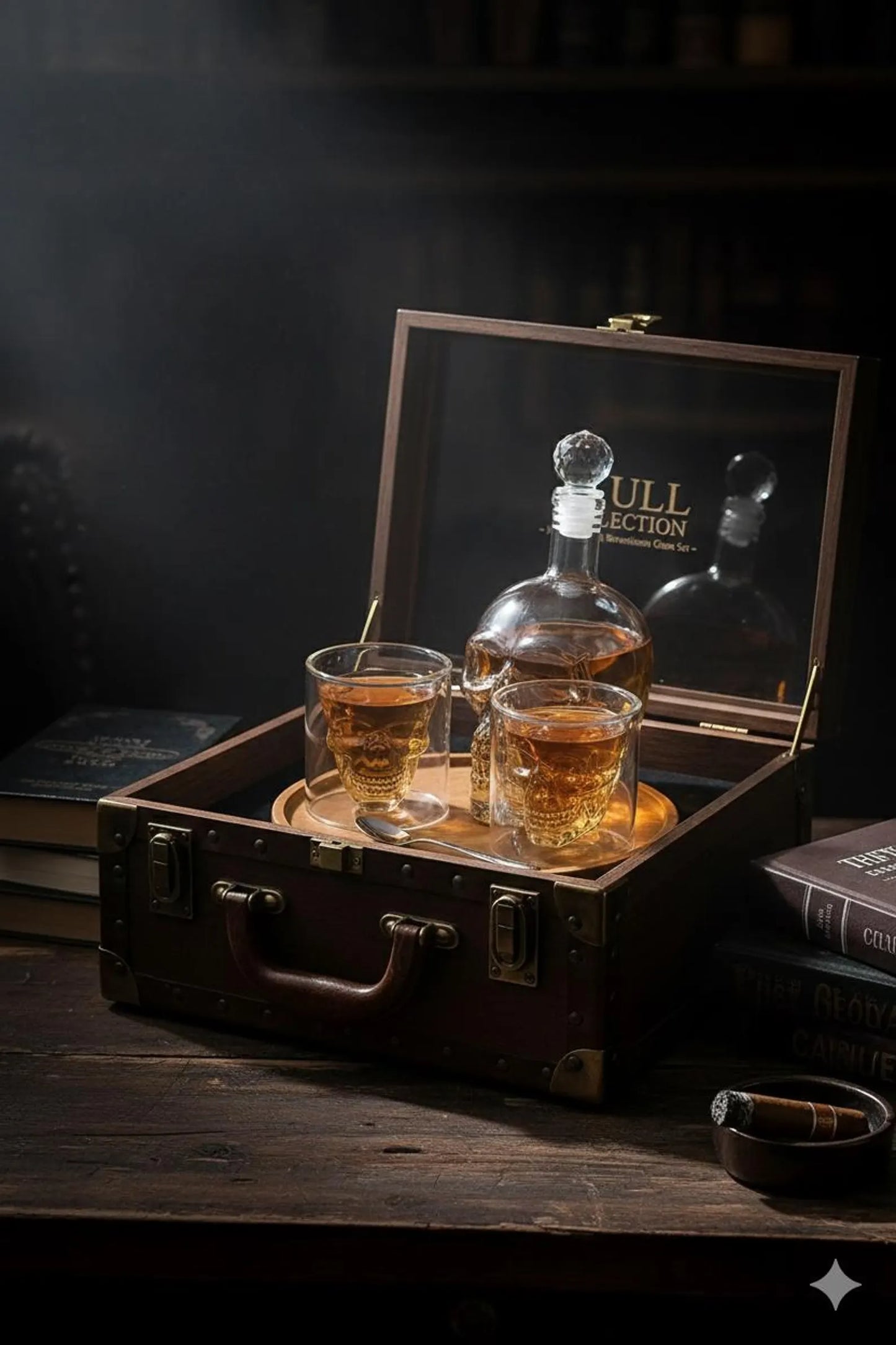 Skull Whiskey Decanter Set