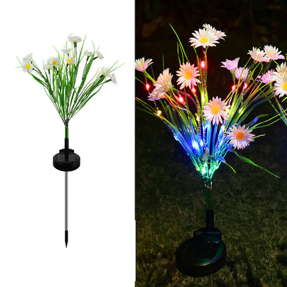 Solar Garden Lights LED Flower Stake Lamp - Waterproof Patio Decor