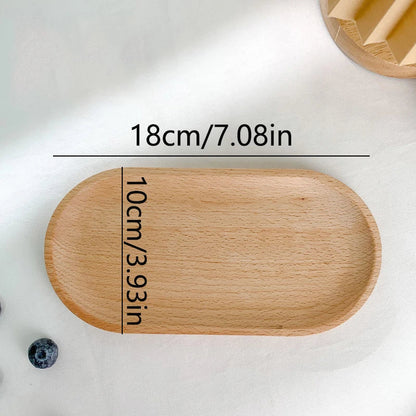 Round Wood Dish - Tray for Home Decoration