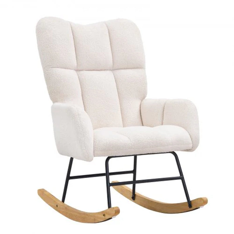 VEVOR Glider Rocking Chair with Soft Seat and High Backrest