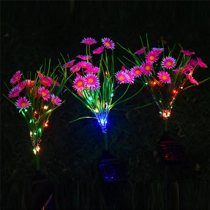 Solar Garden Lights LED Flower Stake Lamp - Waterproof Patio Decor