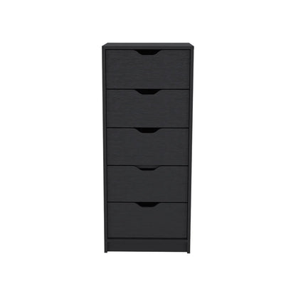 Five Drawer Dresser - Black Finish