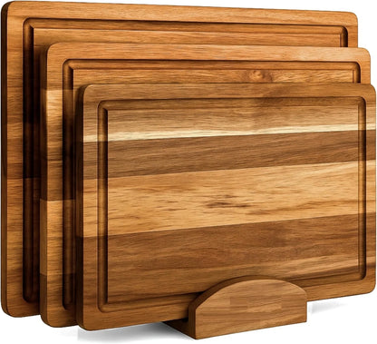 Acacia Wood Cutting Board Set of 3 | Non-Toxic Cutting Board