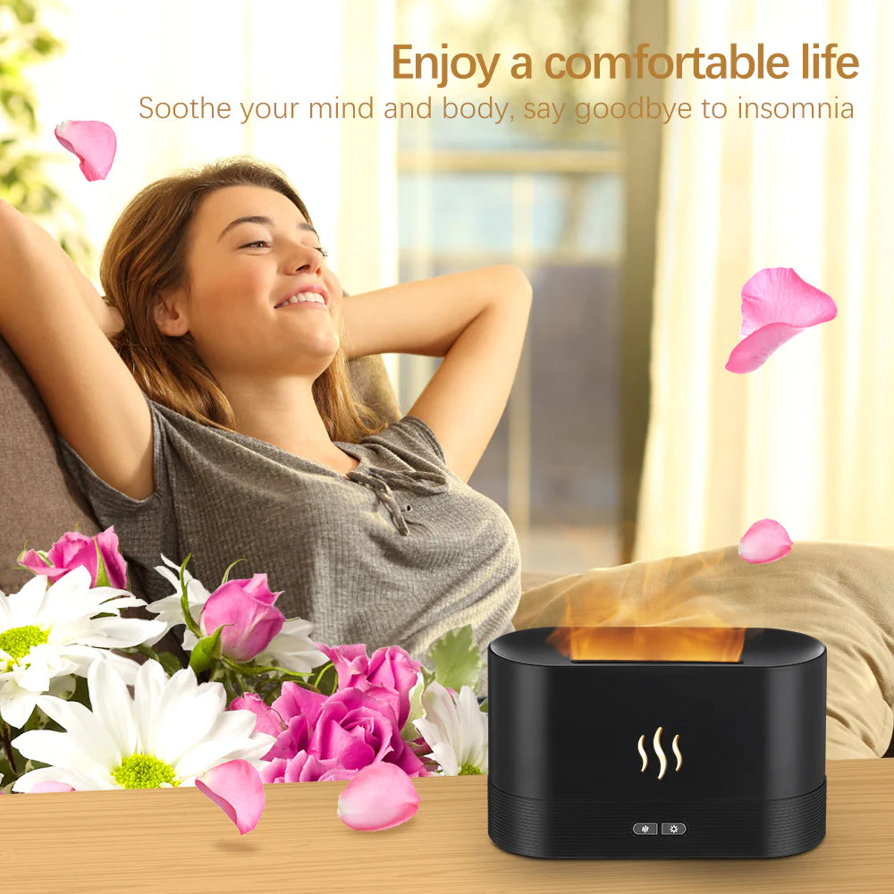 Flame Fire Humidifier - Aromatherapy Diffuser