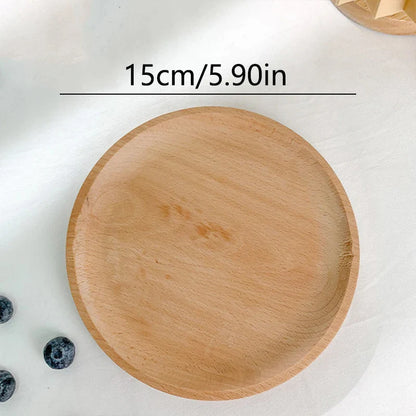 Round Wood Dish - Tray for Home Decoration