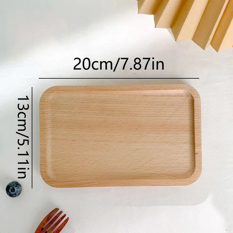 Round Wood Dish - Tray for Home Decoration