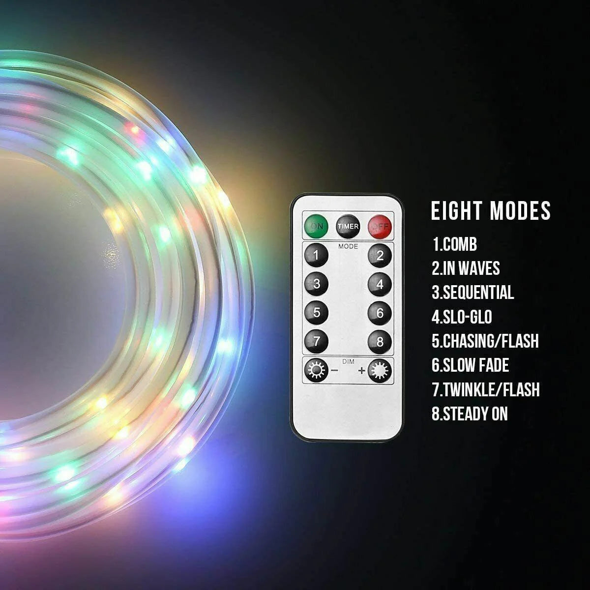 33FT 100 LED Light String - Outdoor Garden Decoration Lights