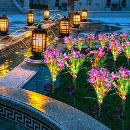 Solar Garden Lights LED Flower Stake Lamp - Waterproof Patio Decor