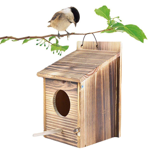 Bird House for outside - Wood Cedar Blue Bird Box House