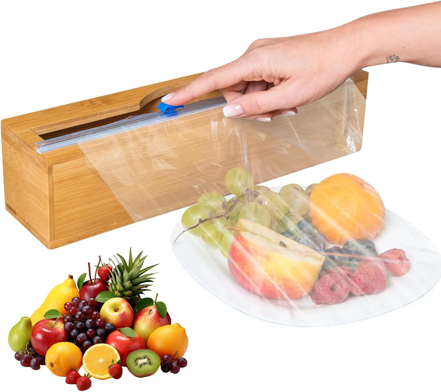 Wrapneat - 3 in 1 Wrap Organizer with Cutter and Labels