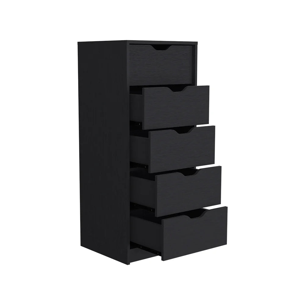 Five Drawer Dresser - Black Finish