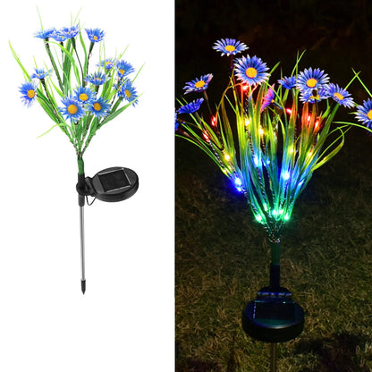 Solar Garden Lights LED Flower Stake Lamp - Waterproof Patio Decor