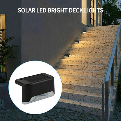 8 Pack Solar Deck Lights Outdoor Waterproof LED Steps Lamps