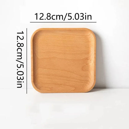 Round Wood Dish - Tray for Home Decoration
