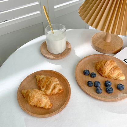 Round Wood Dish - Tray for Home Decoration