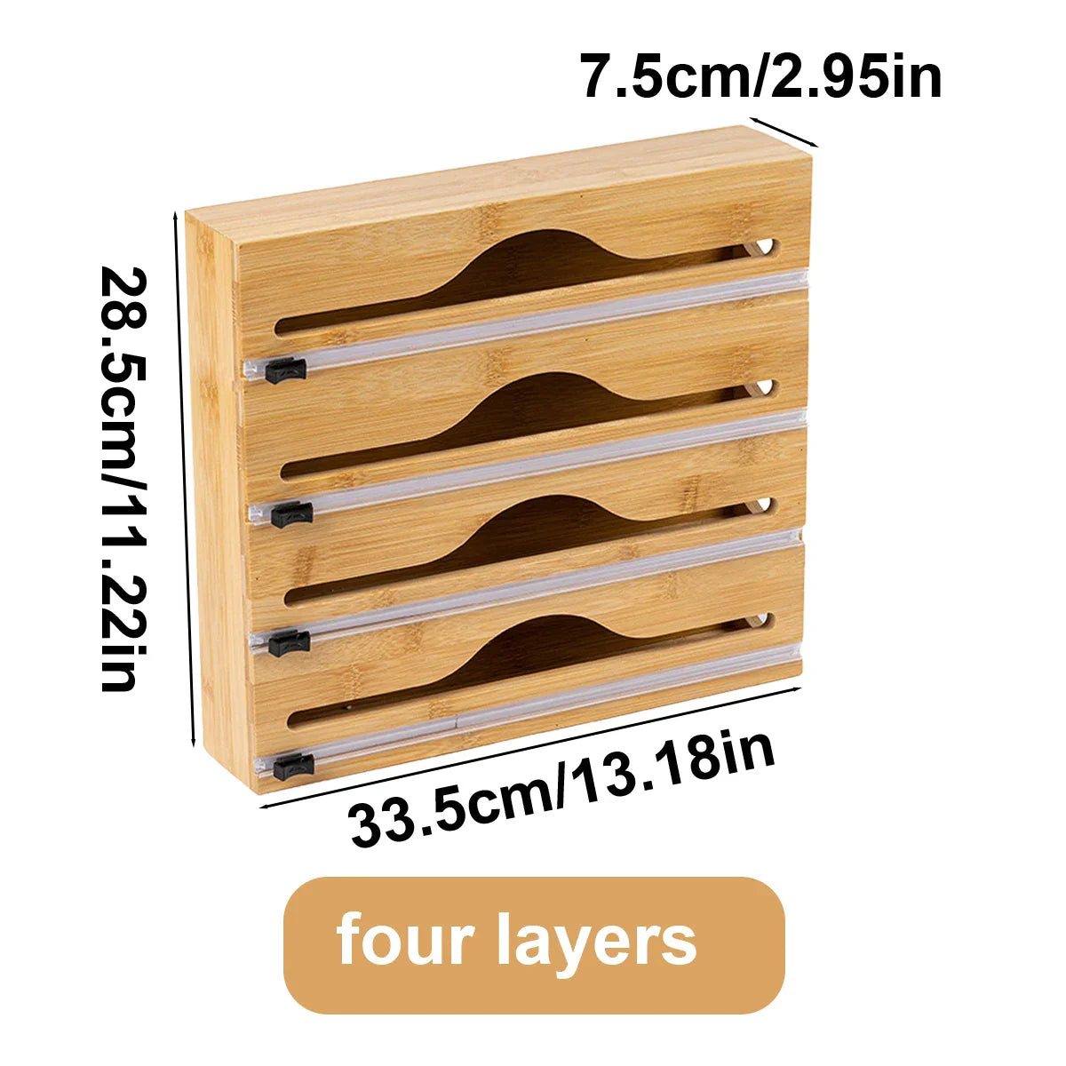 Wrapneat - 3 in 1 Wrap Organizer with Cutter and Labels
