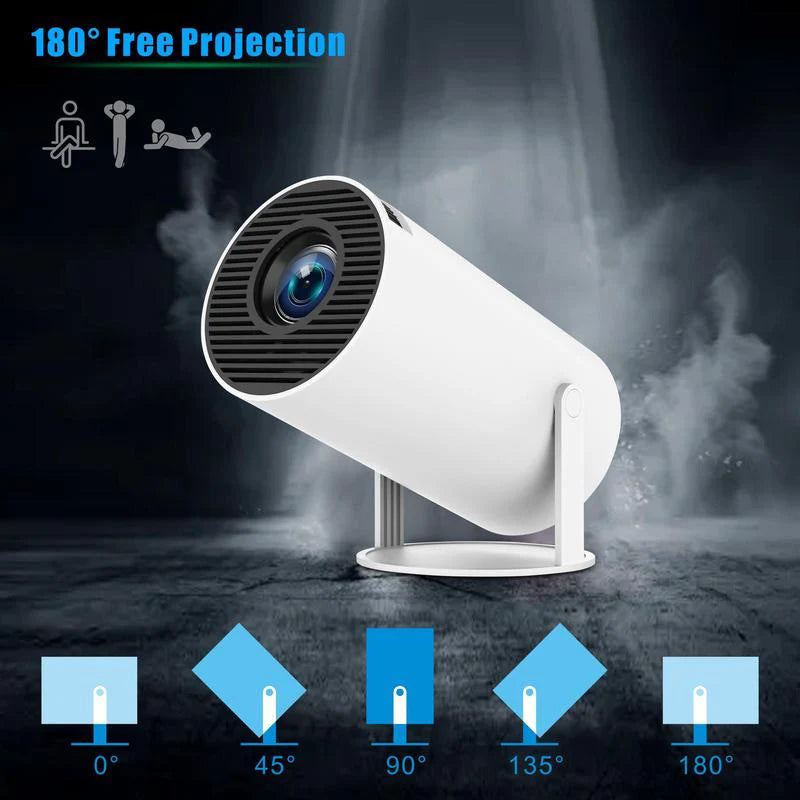 Portable Projector with Remote Control - Wifi Bluetooth-Compatible