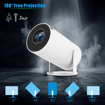 Portable Projector with Remote Control - Wifi Bluetooth-Compatible